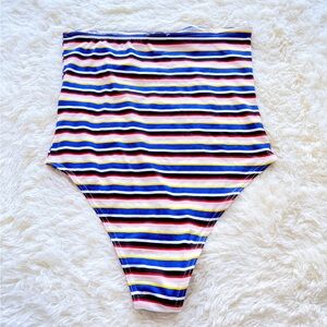 Striped Tube Top Bodysuit